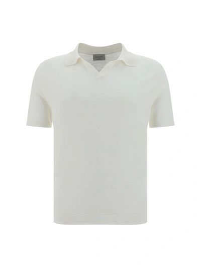 Shop Brooksfield Polo Shirts In Off White