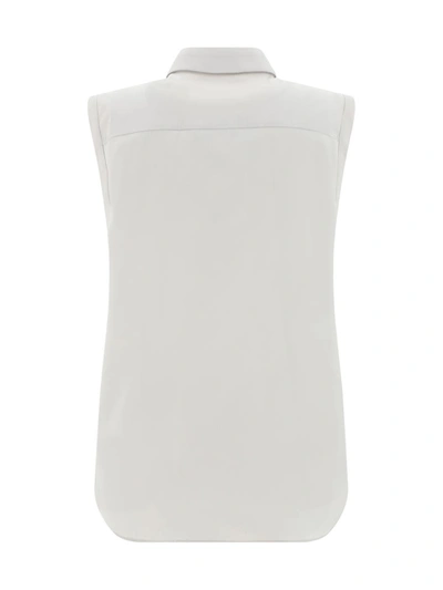 Brunello Cucinelli Stretch-cotton Poplin Monili Shirt In Warm White