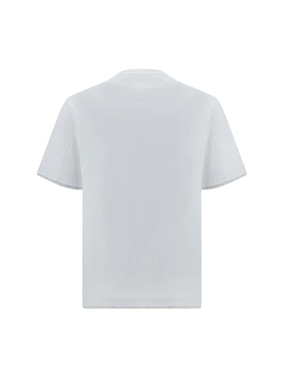 Shop Brunello Cucinelli T-shirts In Bianco+perla