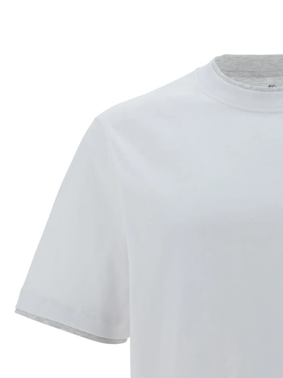 Shop Brunello Cucinelli T-shirts In Bianco+perla