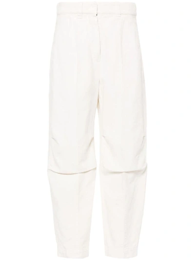 Shop Brunello Cucinelli Trousers In White