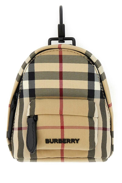Shop Burberry Key Tag In Checked
