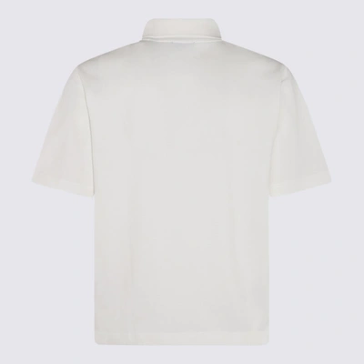 Shop Burberry White Cotton Polo Shirt In Rain