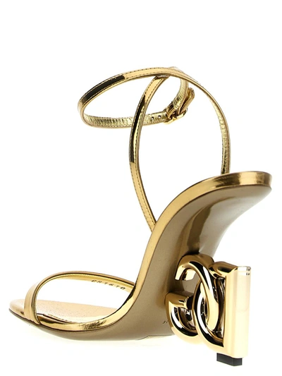 Shop Dolce & Gabbana 'keira' Sandals In Gold