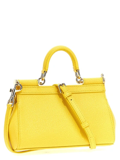 Shop Dolce & Gabbana 'sicily' Small Handbag In Yellow