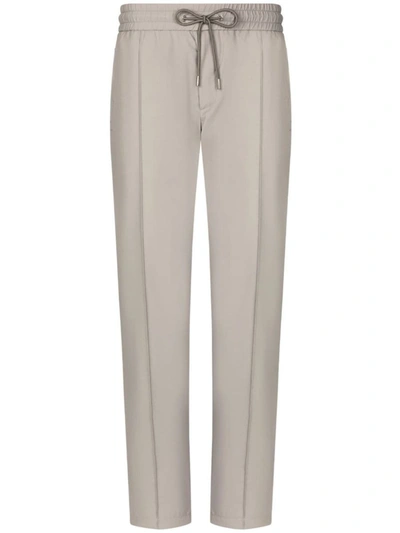 Shop Dolce & Gabbana Nylon Track Pants In Grey