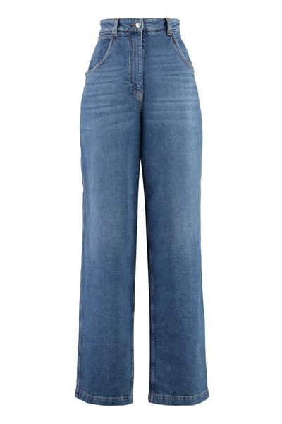Shop Etro Wide-leg Jeans In Denim