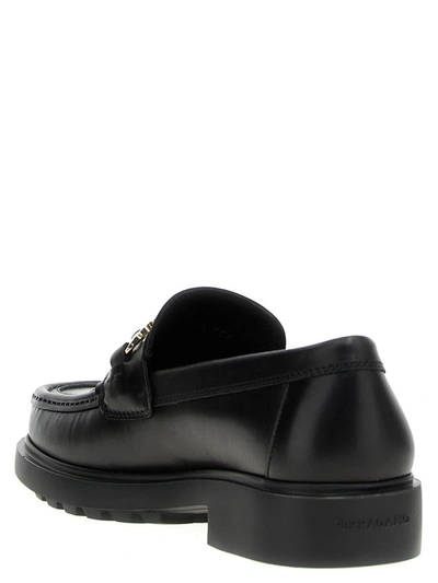Shop Ferragamo 'duglas' Loafers In Black