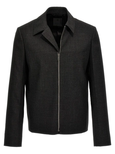 Shop Givenchy Structured Blouson In Gray