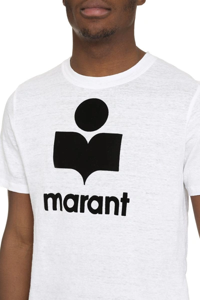 Shop Isabel Marant Crew-neck T-shirt In White
