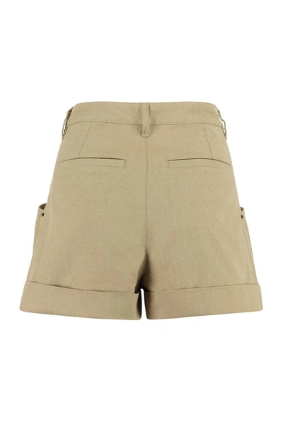 Shop Isabel Marant Tulya Cotton Shorts In Brown