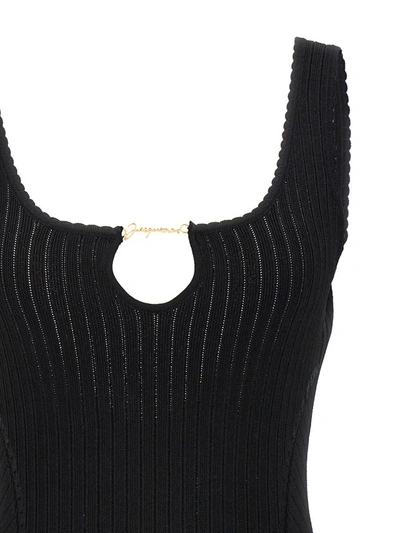 Shop Jacquemus 'la Mini Robe Sierra' Dress In Black