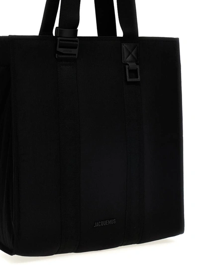 Shop Jacquemus 'le Cabas Cuerda' Shopping Bag In Black