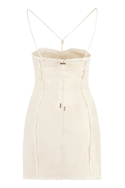 Shop Jacquemus Artichaut Cotton Mini-dress In Ivory