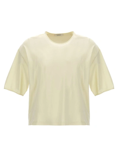 Shop Lemaire Mercerized Cotton T-shirt In Yellow