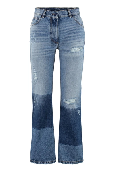 Shop Moncler Genius 8 Moncler Palm Angels - 5-pocket Straight-leg Jeans In Denim