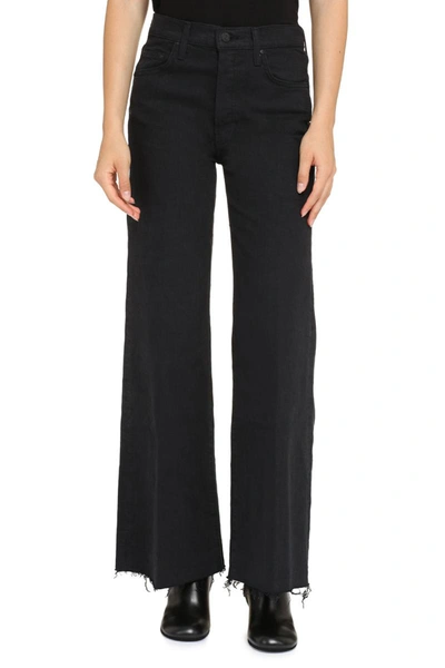 Shop Mother The Tomcat Roller Straight Leg Jeans In Black
