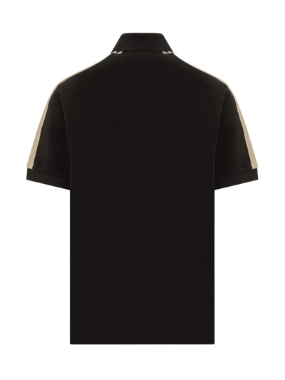 Shop Palm Angels Monogram Track Polo In Black
