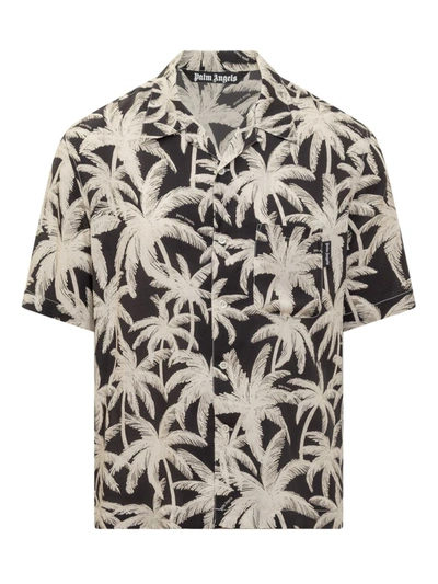 Shop Palm Angels Palms Shirt In Black