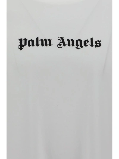 Shop Palm Angels T-shirts In White Black