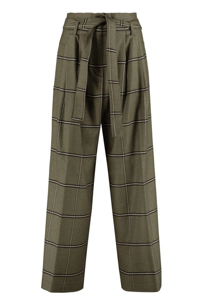 Shop Pinko Technical Fabric Pants In Green