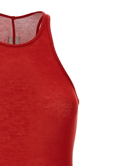 Shop Rick Owens 'basic Rib' Top In Red