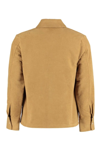 Shop Séfr Matsy Cotton Overshirt In Camel