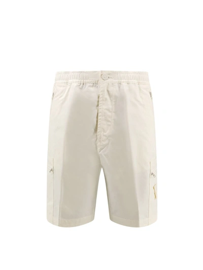 Shop Stone Island Bermuda Shorts In White