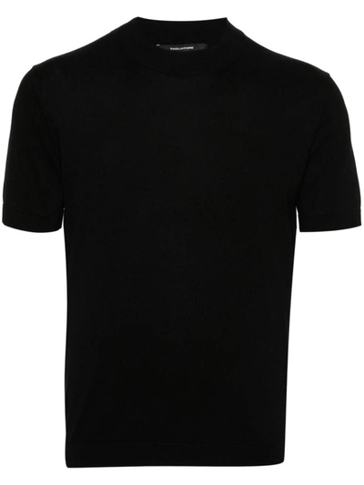 Shop Tagliatore 0205 T-shirts And Polos In Black