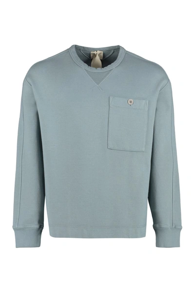 Shop Ten C Cotton Crew-neck Sweatshirt In Grey
