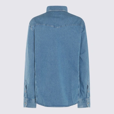 Shop Tom Ford Blue Cotton Denim Shirt