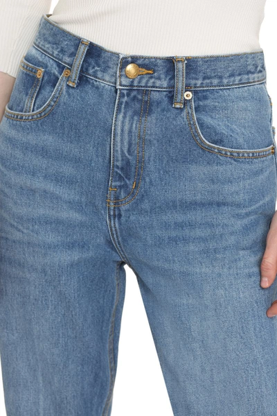 Shop Tory Burch 5-pocket Straight-leg Jeans In Denim