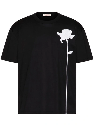 Shop Valentino Garavani T-shirts And Polos In Black