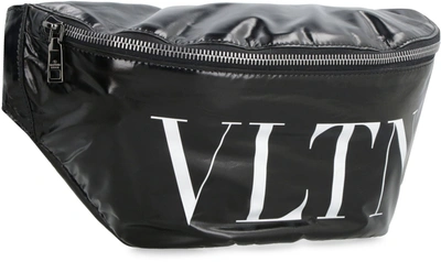 Shop Valentino Garavani - Vltn Soft Leather Belt Bag In Black