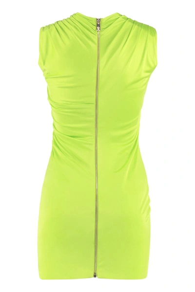 Shop Versace Viscose Dress In Green