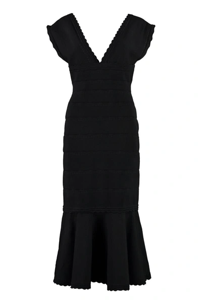 Shop Victoria Beckham Flared Dress In Black
