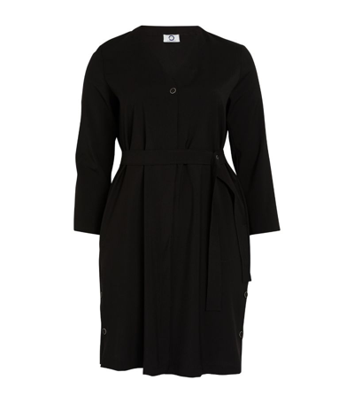 Shop Marina Rinaldi Virgin Wool Midi Dress In Black