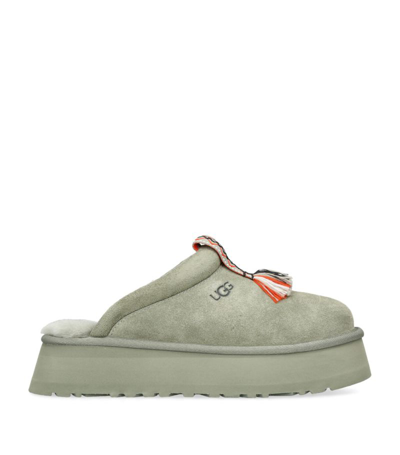 Shop Ugg Suede Tazzle Slippers In Green
