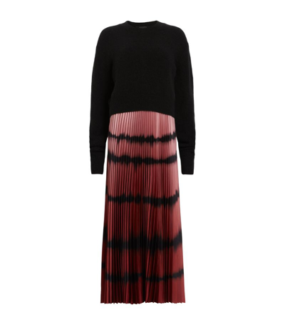 Shop Allsaints 2-piece Curtis Sweater Dress In Black