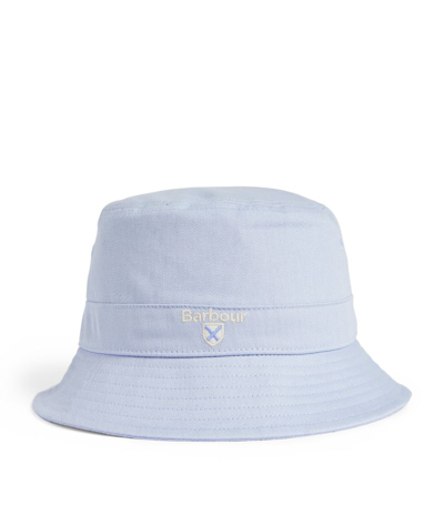 Shop Barbour Cotton Cascade Bucket Hat In Grey