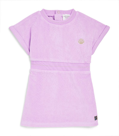 Shop Carrèment Beau Carrement Beau Cotton-blend Dress (9-18 Months) In Purple