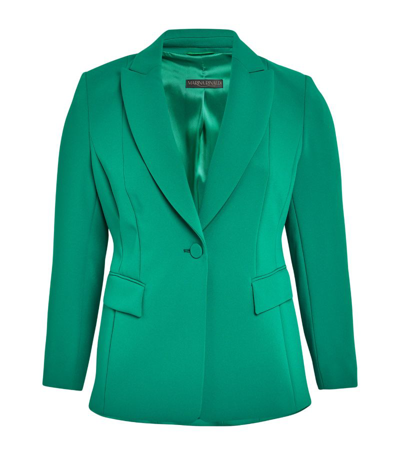 Shop Marina Rinaldi Single-breasted Blazer In Green