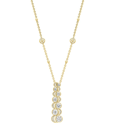 Shop Boodles Yellow Gold And Diamond Over The Moon Necklace