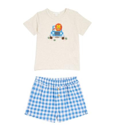 Shop Purebaby T-shirt And Shorts Set (0-24 Months) In Multi