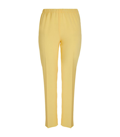 Shop Marina Rinaldi Elasticated-waist Trousers In Yellow