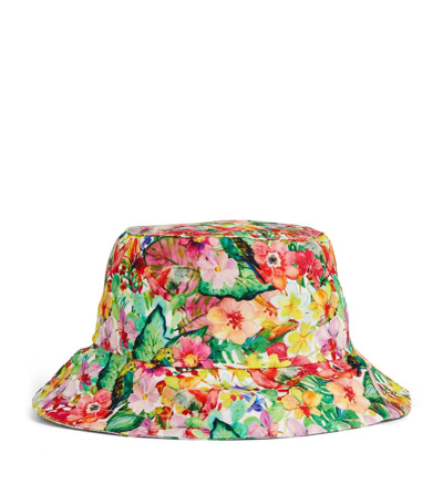Shop Marie Raxevsky Floral Print Bucket Hat In Multi