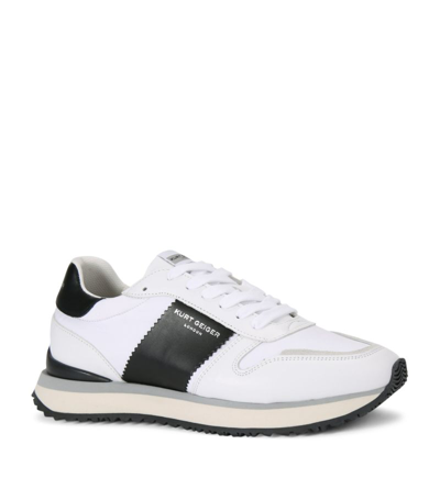 Shop Kurt Geiger Leather Diego Sneakers In White