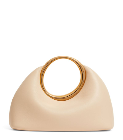 Shop Jacquemus Leather Le Petit Calino Top-handle Bag In Ivory