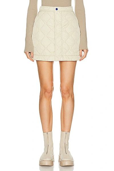 Shop Burberry Puffer Skirt In Soap