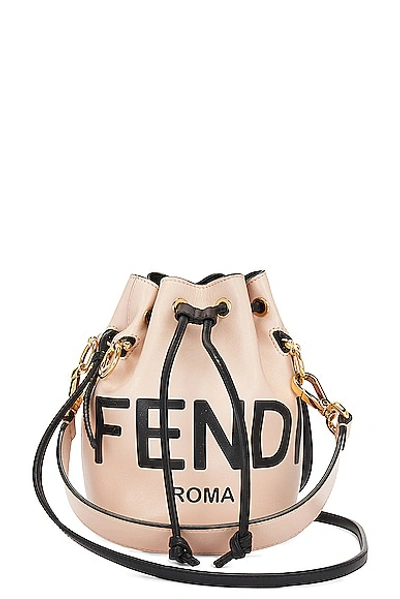 Shop Fendi Mon Tresor Bucket Bag In Beige